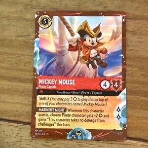 Disney Lorcana Trading Card - Mickey Mouse Pirate Captain